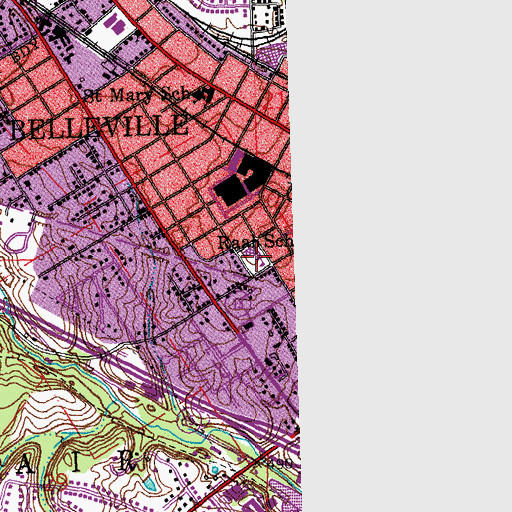 Topographic Map of Raab School, IL