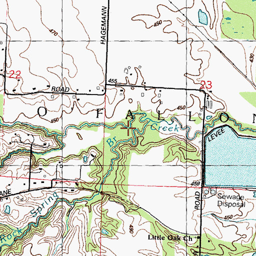 Topographic Map of Rock Spring Branch, IL
