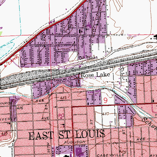 Topographic Map of Rose Lake, IL