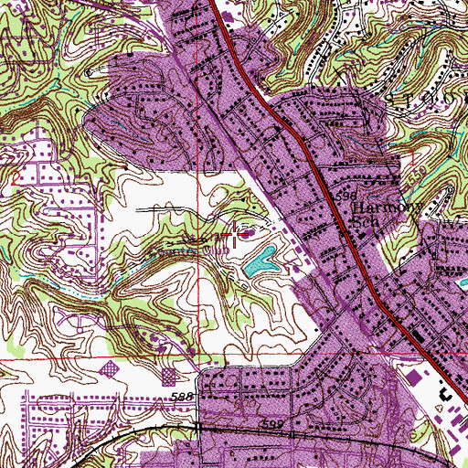 Topographic Map of Saint Clair Country Club, IL