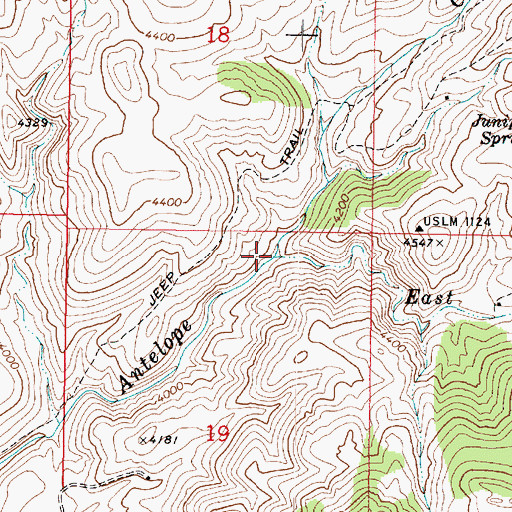 Topographic Map of East Antelope Creek, AZ