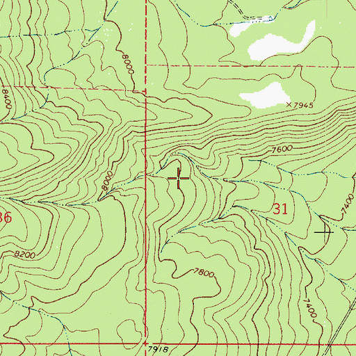 Topographic Map of Lennox Tank, AZ