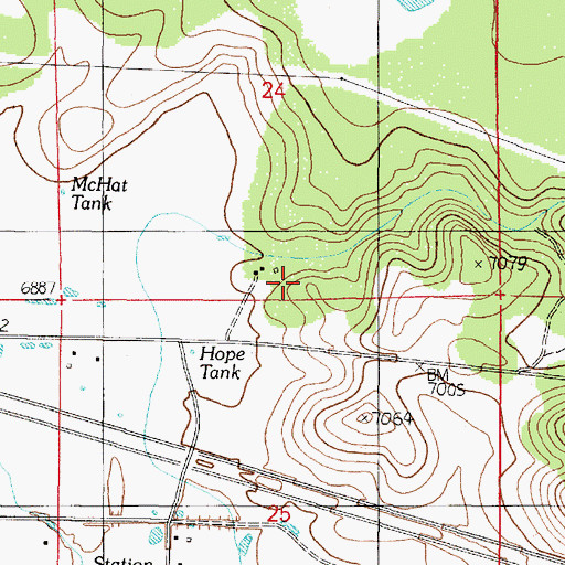 Topographic Map of Jonns Park, AZ