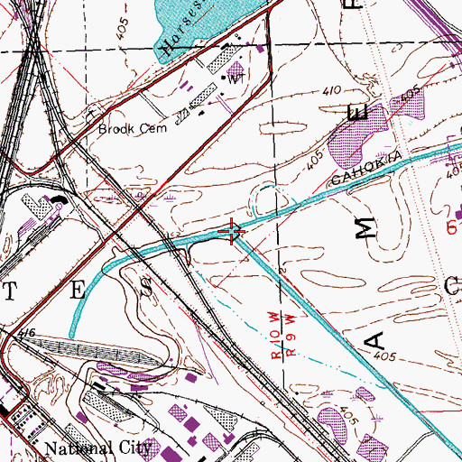 Topographic Map of Schoenberger Creek, IL