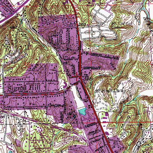 Topographic Map of Signal Hill, IL