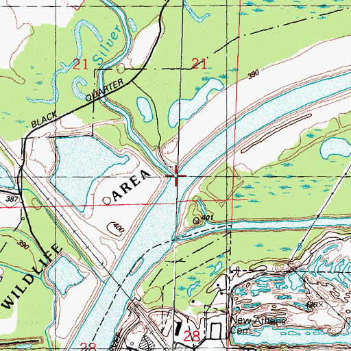 Topographic Map of Silver Creek, IL