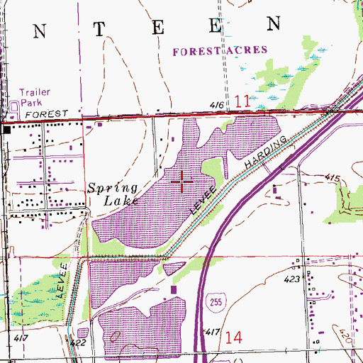 Topographic Map of Spring Lake, IL