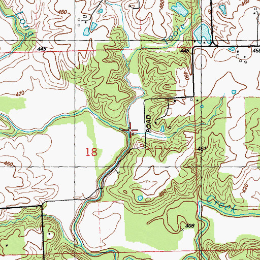 Topographic Map of Toole Branch, IL