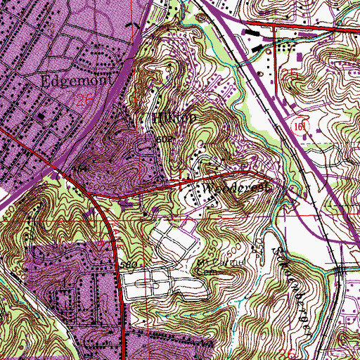 Topographic Map of Woodcrest, IL