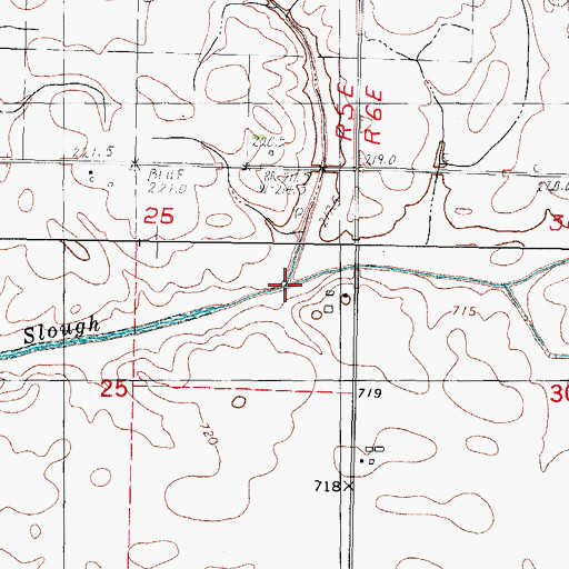 Topographic Map of Blue Ridge Special Creek, IL