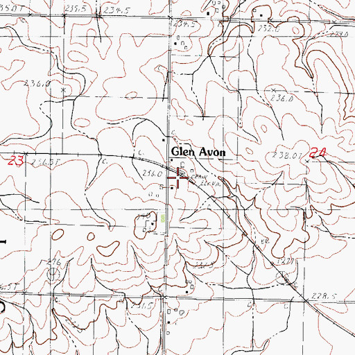 Topographic Map of Glen Avon, IL