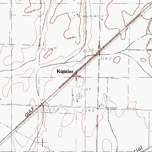 Topographic Map of Kumler, IL