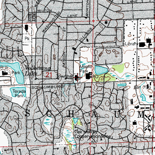 Topographic Map of Blackhawk School (historical), IL