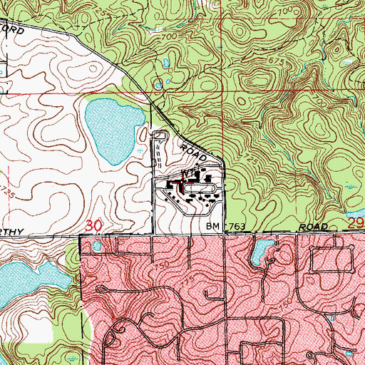 Topographic Map of Kennedy School (historical), IL