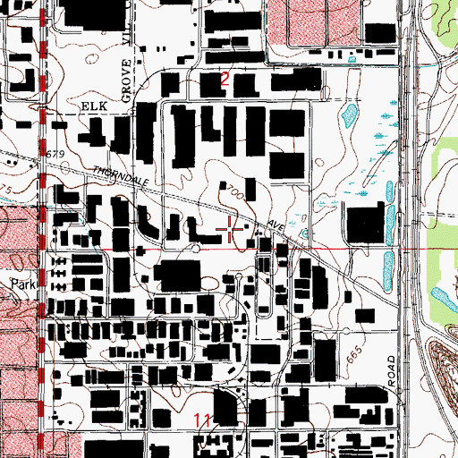 Topographic Map of Lincoln School (historical), IL