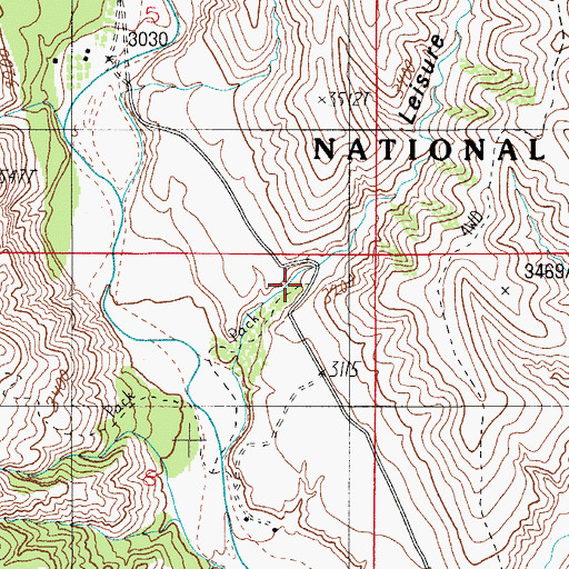 Topographic Map of Leisure Canyon Trailhead, AZ