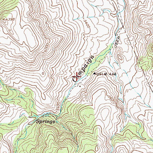 Topographic Map of Upper Horrell, AZ