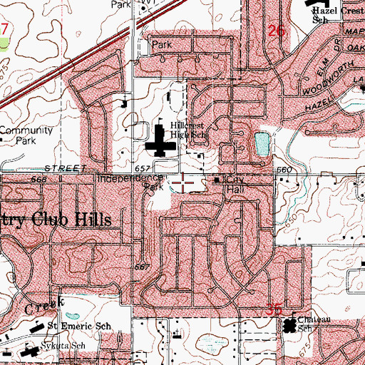 Topographic Map of Independence Park, IL