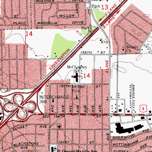 Topographic Map of McNeil Park, IL