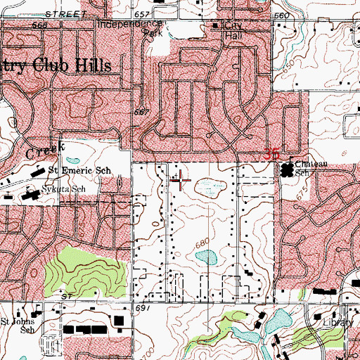 Topographic Map of Saint Nicholas Orthodox Church, IL