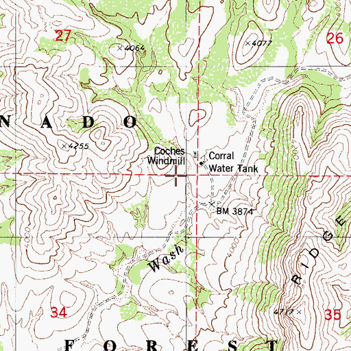 Topographic Map of Dam Number 1, AZ