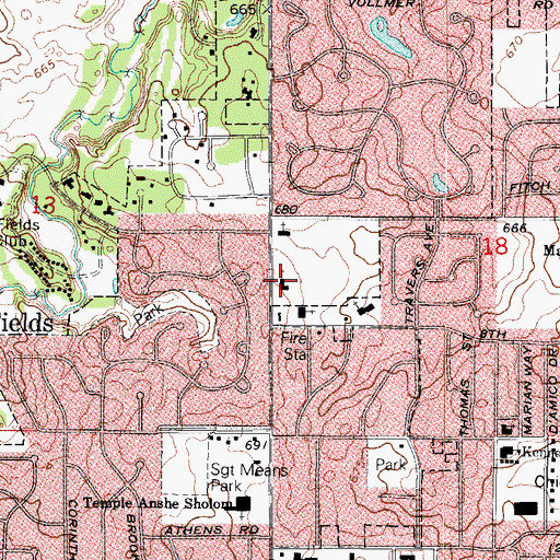 Topographic Map of Assumption Greek Orthodox Church, IL