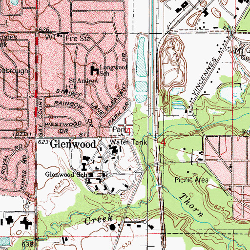Topographic Map of George Arquilla Park, IL