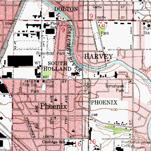 Topographic Map of Echo School, IL