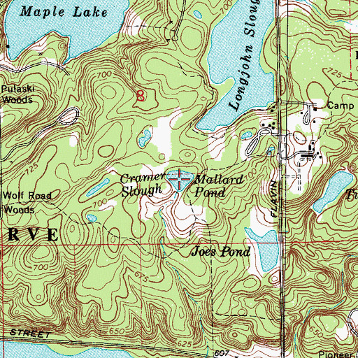 Topographic Map of Mallard Pond, IL