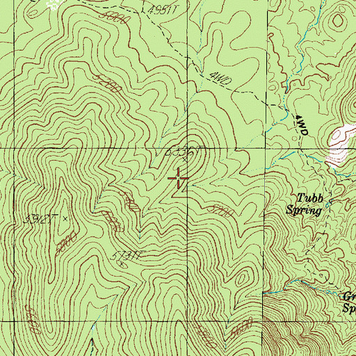 Topographic Map of Brushy Mountain Number 2 Tank, AZ