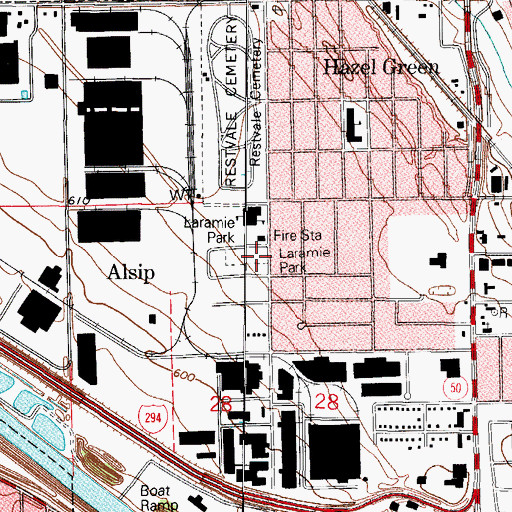 Topographic Map of Laramie Park, IL