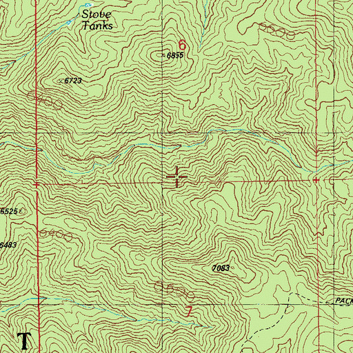 Topographic Map of Javaline Tank, AZ