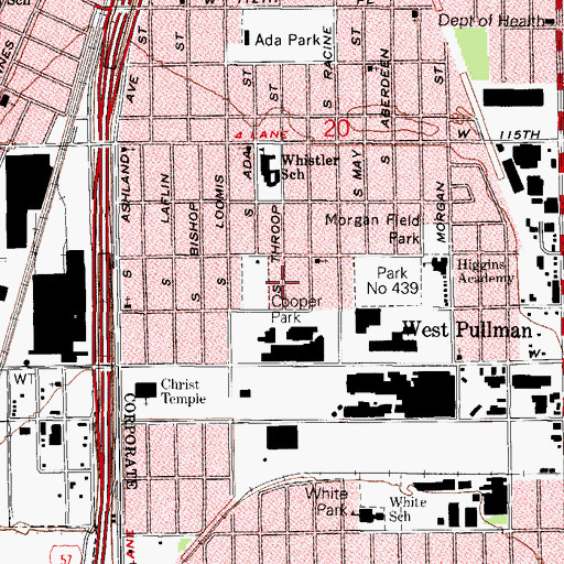 Topographic Map of Cooper Park, IL