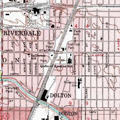 Topographic Map of Franson Park, IL