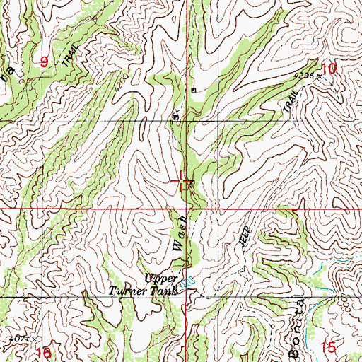 Topographic Map of Alamo Mine, AZ