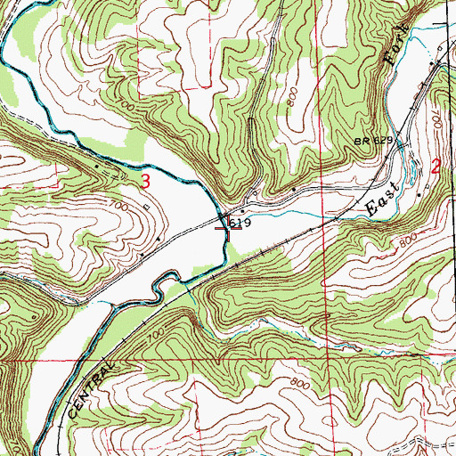Topographic Map of East Fork Galena River, IL