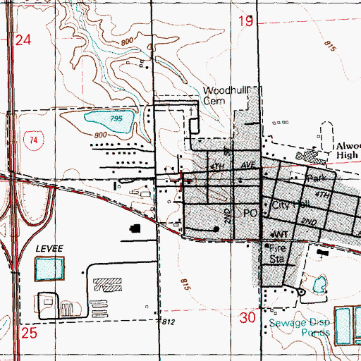 Topographic Map of Bethany Lutheran Church, IL