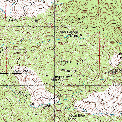 Topographic Map of El Plomo, AZ