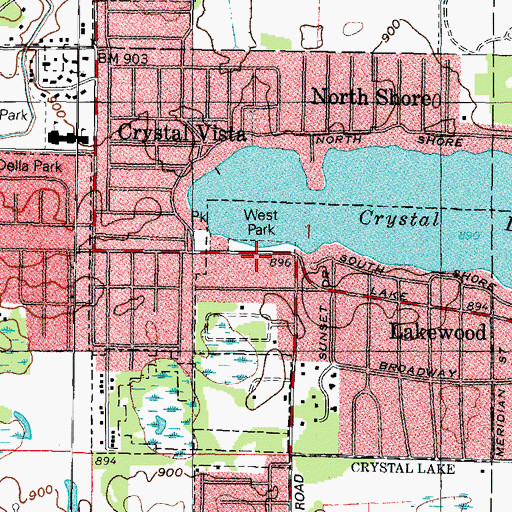 Topographic Map of West Park, IL