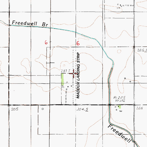 Topographic Map of Maddox Airport (historical), IL