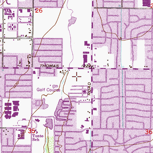 Topographic Map of Indian River Plaza, AZ