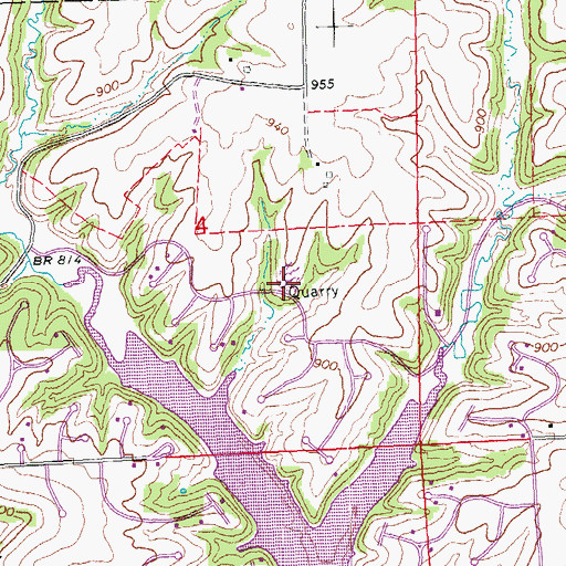 Topographic Map of Apple Canyon Lake Airport (historical), IL