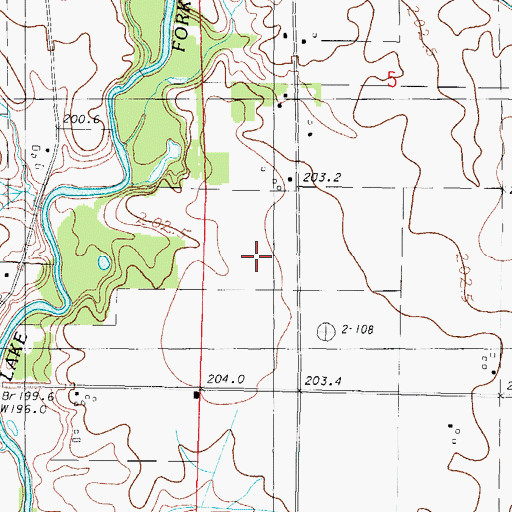 Topographic Map of Kamm Airport (historical), IL