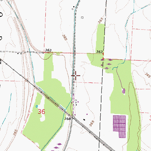 Topographic Map of Reeds Creek Landing Airport (historical), IL