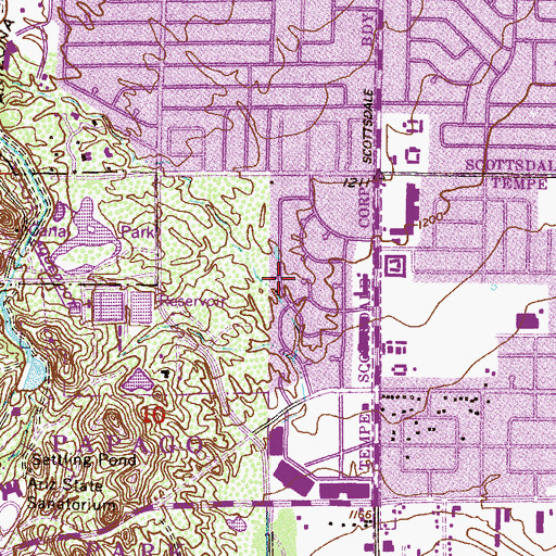 Topographic Map of Marlborough Park, AZ