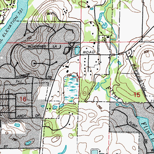 Topographic Map of Freier Airport (historical), IL