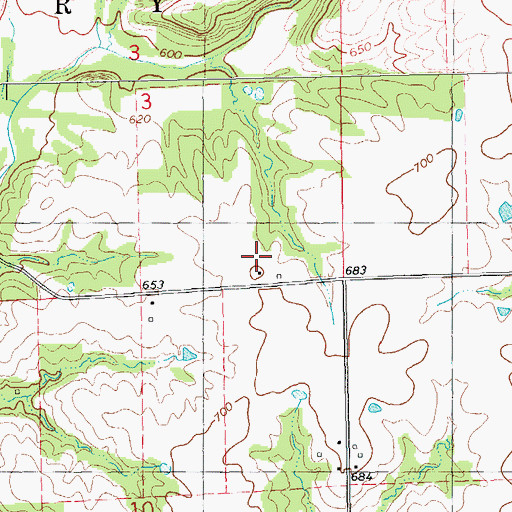 Topographic Map of Potter Airport (historical), IL