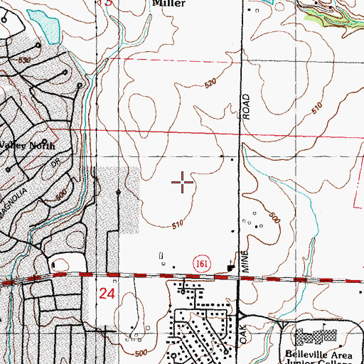 Topographic Map of Harold Emmerich Airport (historical), IL