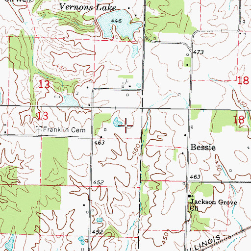 Topographic Map of Bessie RLA Airport (historical), IL