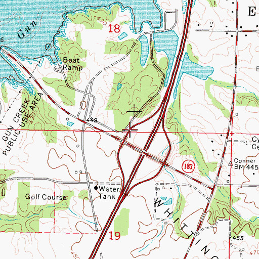 Topographic Map of Rend Lake Conservancy District Heliport, IL